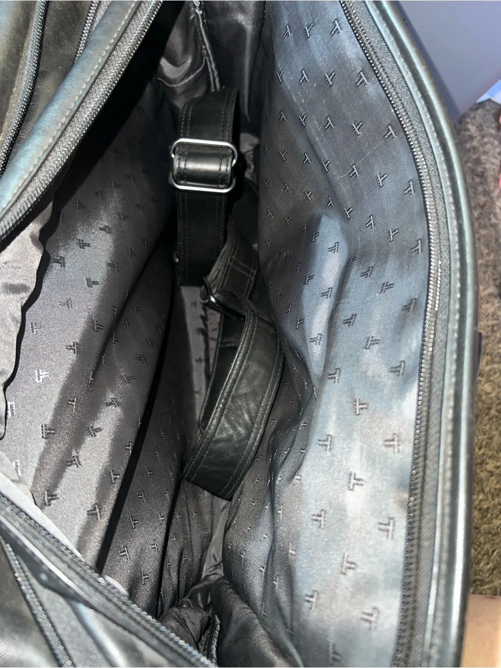 Tumi travel leather briefcase